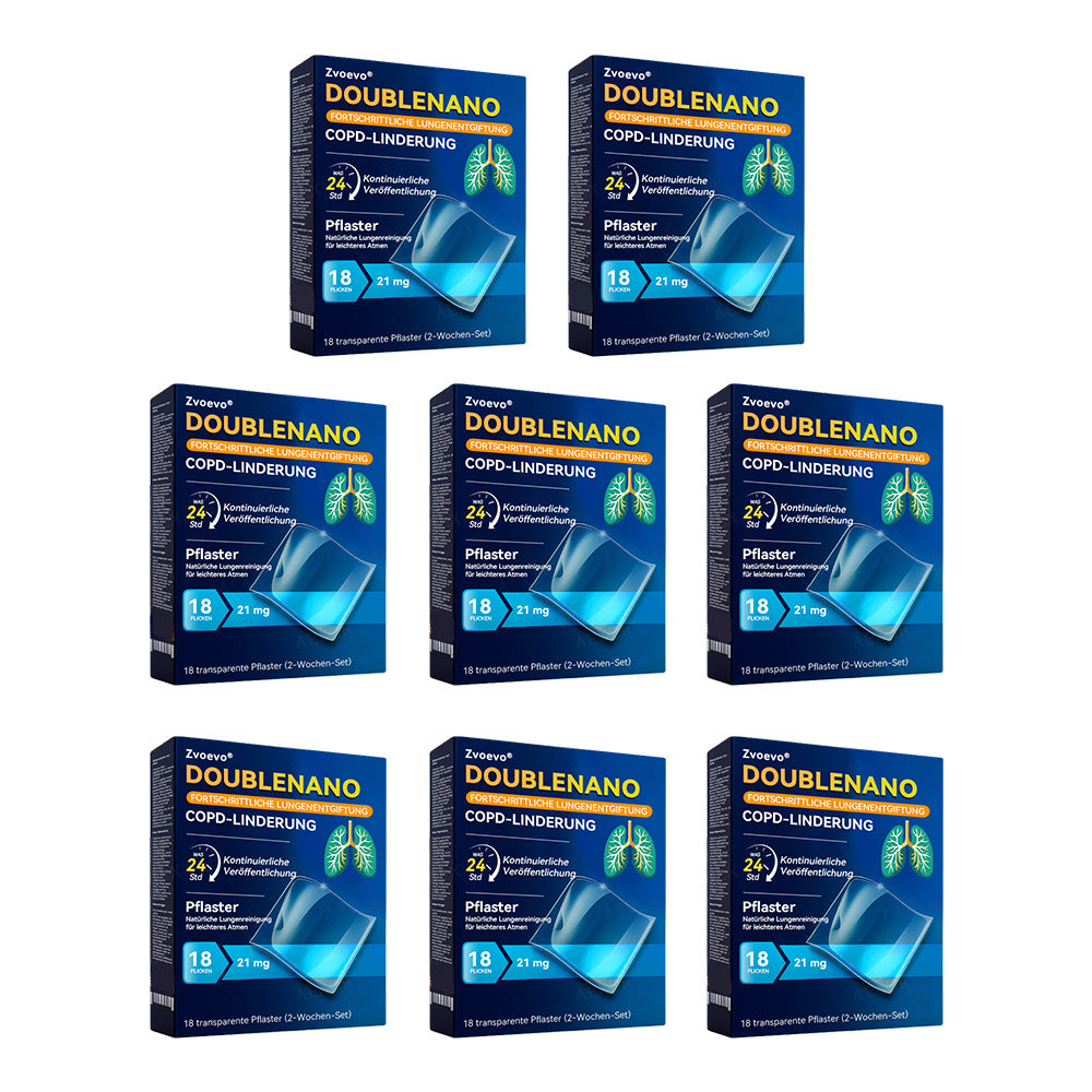 👨⚕️🌟Zvoevo® DoubleNano COPD-Linderungspflaster (💝 Gezielte Behandlung bei Husten, Atemnot, Keuchen, Schleim, verstopfter Nase, Bronchitis, Allergiesymptomen und allgemeinen Lungenbeschwerden 🫁)
