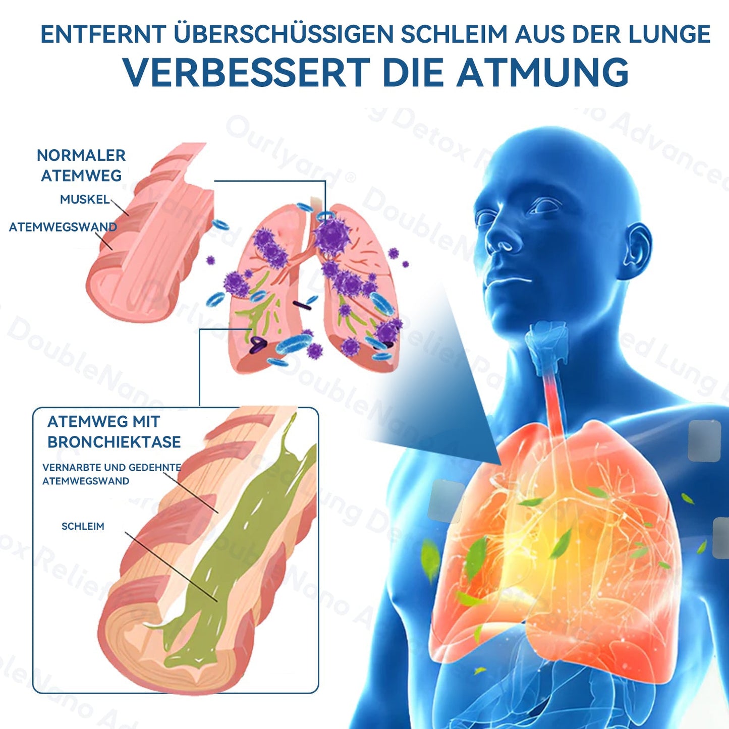 👨‍⚕️🌟Zvoevo® DoubleNano COPD-Linderungspflaster (💝 Gezielte Behandlung bei Husten, Atemnot, Keuchen, Schleim, verstopfter Nase, Bronchitis, Allergiesymptomen und allgemeinen Lungenbeschwerden 🫁)
