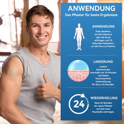 👨‍⚕️🌟Zvoevo® DoubleNano COPD-Linderungspflaster (💝 Gezielte Behandlung bei Husten, Atemnot, Keuchen, Schleim, verstopfter Nase, Bronchitis, Allergiesymptomen und allgemeinen Lungenbeschwerden 🫁)