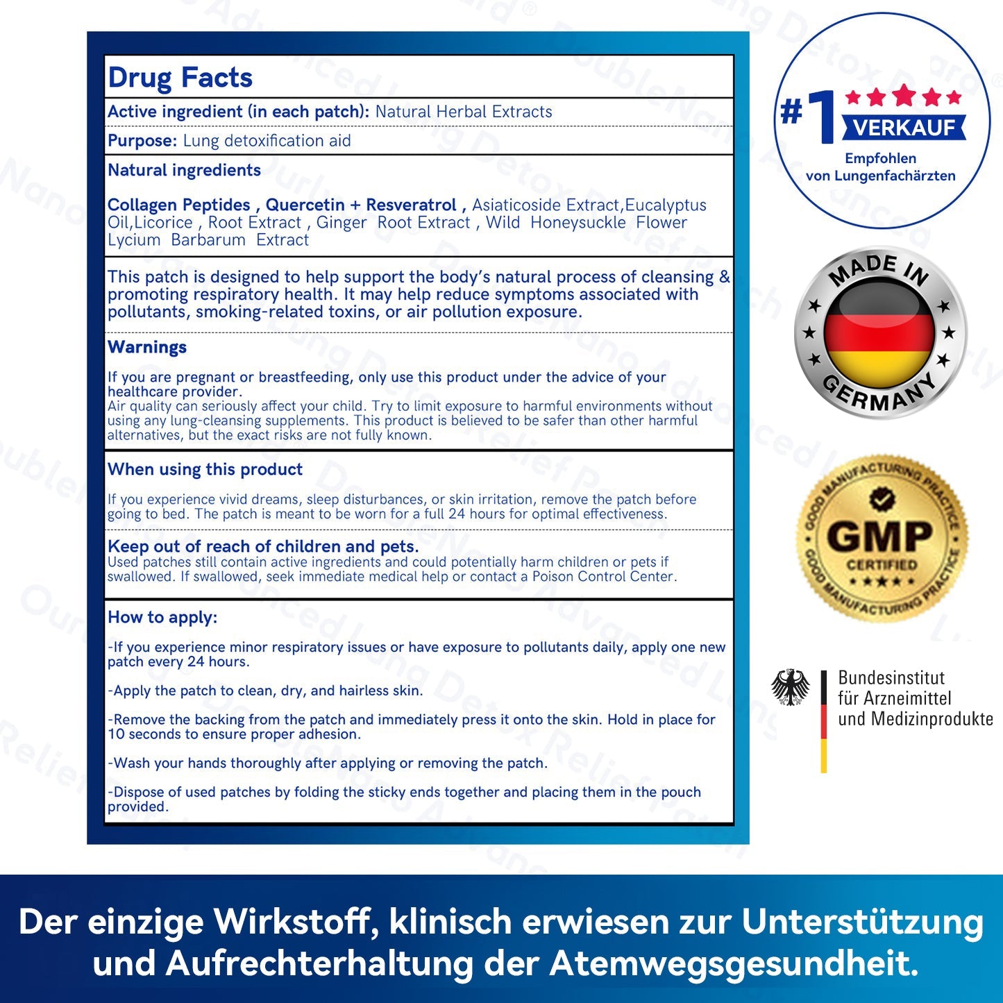 👨‍⚕️🏅Zvoevo® DoubleNano COPD-Linderungspflaster (💝 Gezielte Behandlung bei Husten, Atemnot, Keuchen, Schleim, verstopfter Nase, Bronchitis, Allergiesymptomen und allgemeinen Lungenbeschwerden 🫁)