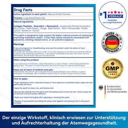 👨‍⚕️🏅Zvoevo® DoubleNano COPD-Linderungspflaster (💝 Gezielte Behandlung bei Husten, Atemnot, Keuchen, Schleim, verstopfter Nase, Bronchitis, Allergiesymptomen und allgemeinen Lungenbeschwerden 🫁)