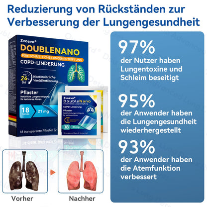 👨‍⚕️🏅Zvoevo® DoubleNano COPD-Linderungspflaster (💝 Gezielte Behandlung bei Husten, Atemnot, Keuchen, Schleim, verstopfter Nase, Bronchitis, Allergiesymptomen und allgemeinen Lungenbeschwerden 🫁)