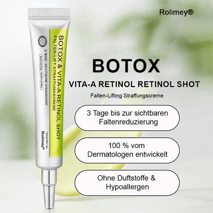 ✨✅Jetzt jugendliche Haut zurückgewinnen 💫Rolimey® Botox & Vita-A Retinol Shot Falten-Lift Straffungscreme