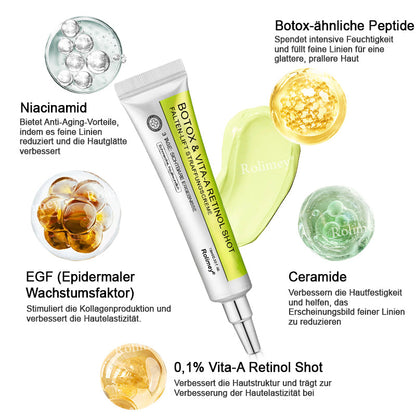 ✨✅Jetzt jugendliche Haut zurückgewinnen 💫Rolimey® Botox & Vita-A Retinol Shot Falten-Lift Straffungscreme