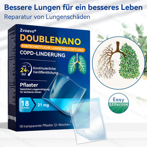 👨‍⚕️🌟Zvoevo® DoubleNano COPD-Linderungspflaster (💝 Gezielte Behandlung bei Husten, Atemnot, Keuchen, Schleim, verstopfter Nase, Bronchitis, Allergiesymptomen und allgemeinen Lungenbeschwerden 🫁)