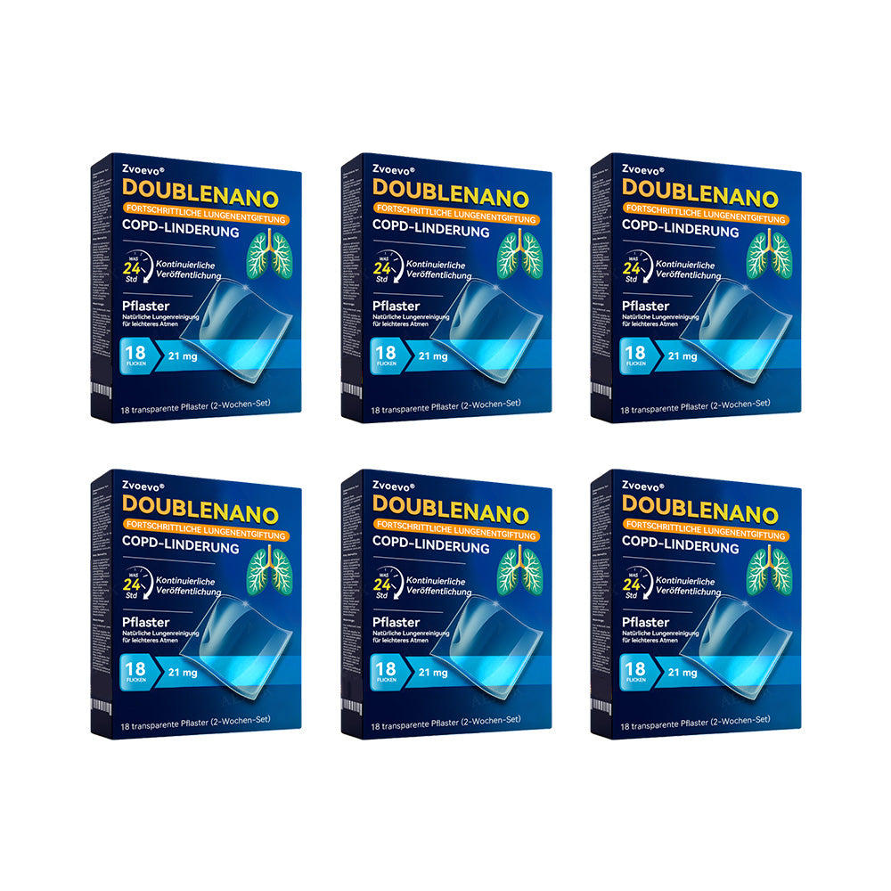 👨‍⚕️🌟Zvoevo® DoubleNano COPD-Linderungspflaster (💝 Gezielte Behandlung bei Husten, Atemnot, Keuchen, Schleim, verstopfter Nase, Bronchitis, Allergiesymptomen und allgemeinen Lungenbeschwerden 🫁)
