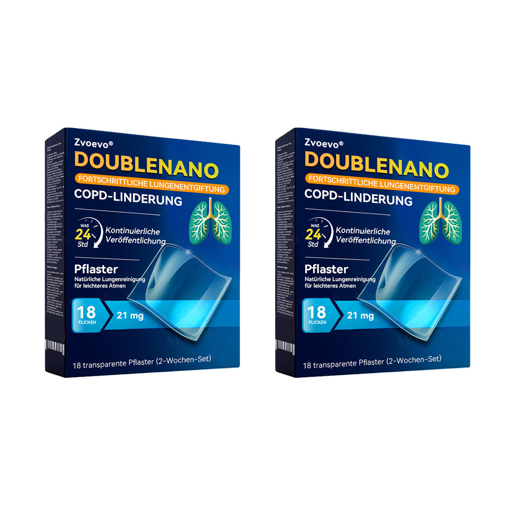 👨‍⚕️🌟Zvoevo® DoubleNano COPD-Linderungspflaster (💝 Gezielte Behandlung bei Husten, Atemnot, Keuchen, Schleim, verstopfter Nase, Bronchitis, Allergiesymptomen und allgemeinen Lungenbeschwerden 🫁)