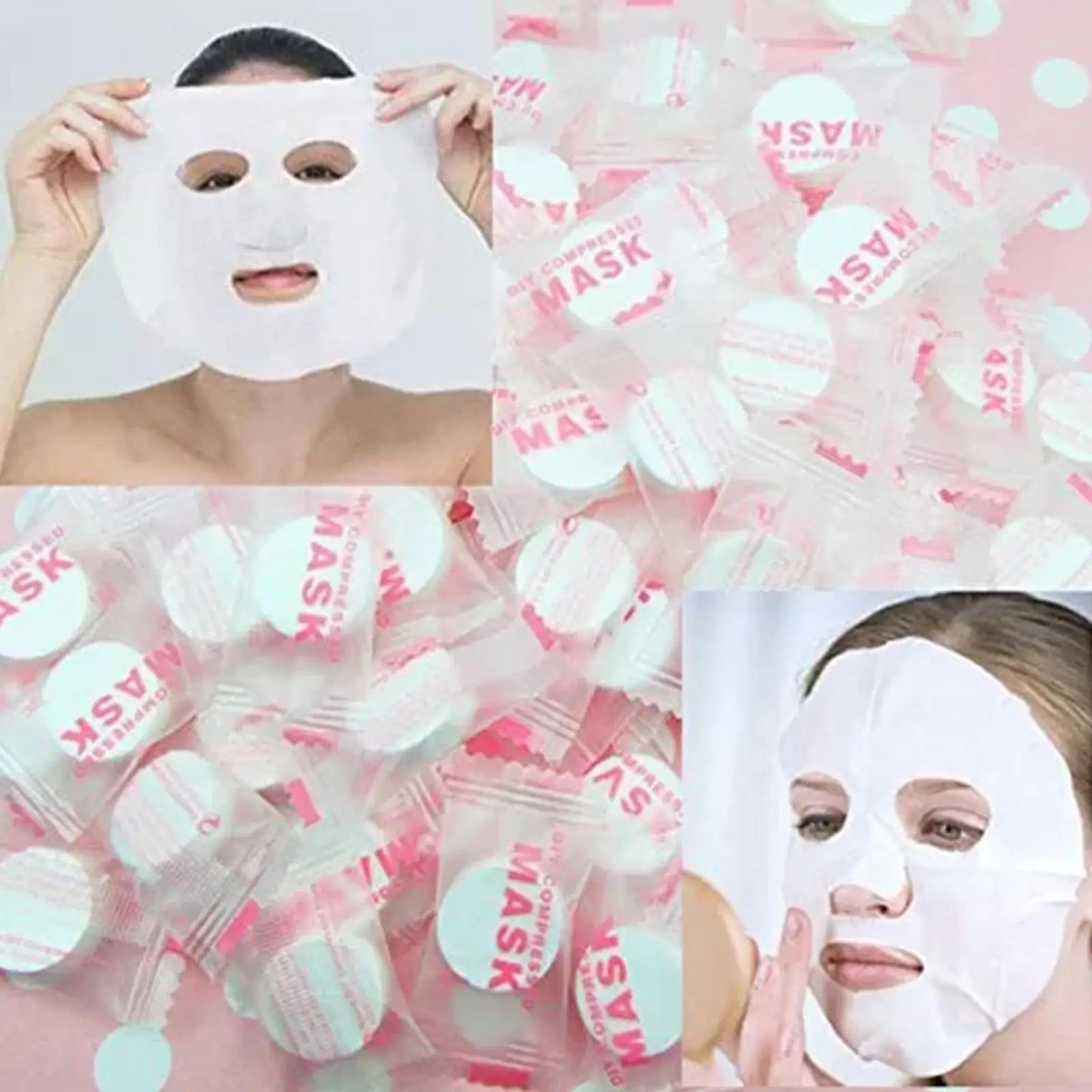 30/50 Stück Komprimierte Einweg-Gesichtsmasken – Tragbare Vliesmasken-Tabletten für DIY-Hautpflege und Gesichtspflege
