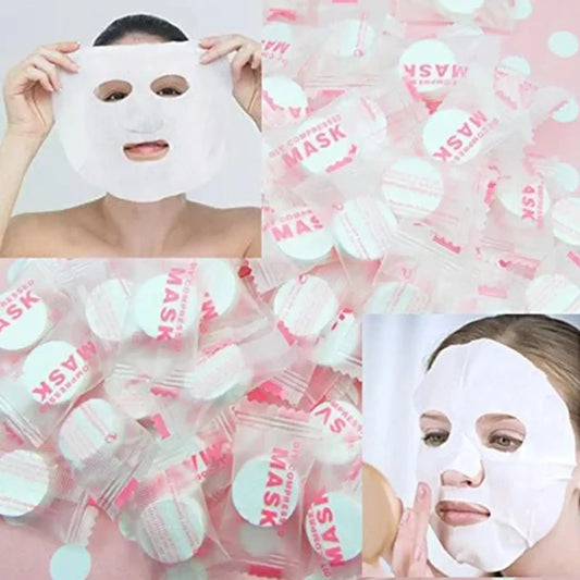 30/50 Stück Komprimierte Einweg-Gesichtsmasken – Tragbare Vliesmasken-Tabletten für DIY-Hautpflege und Gesichtspflege