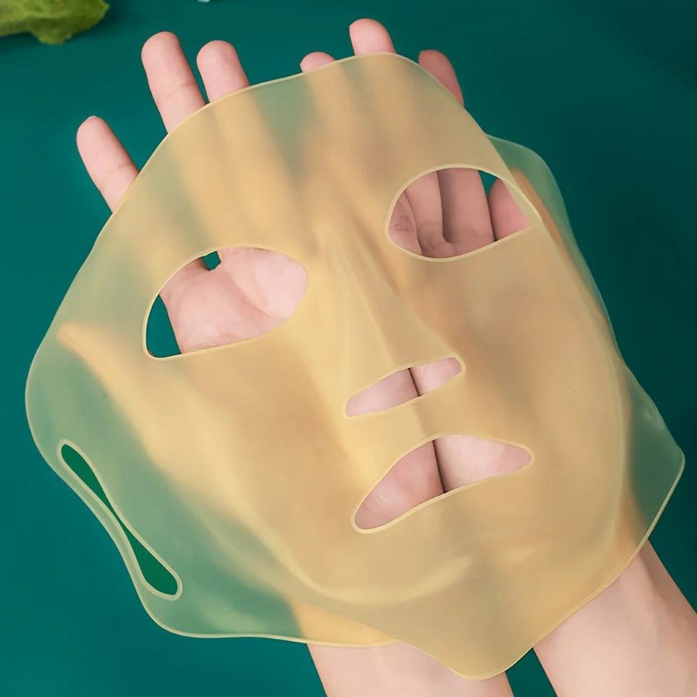 1 Stück Silikon-Gesichtsmasken-Abdeckung – Wiederverwendbare Feuchtigkeits-Maskenabdeckung gegen Verdunstung, Gesichtsmaske-Fixierer für die Hautpflege