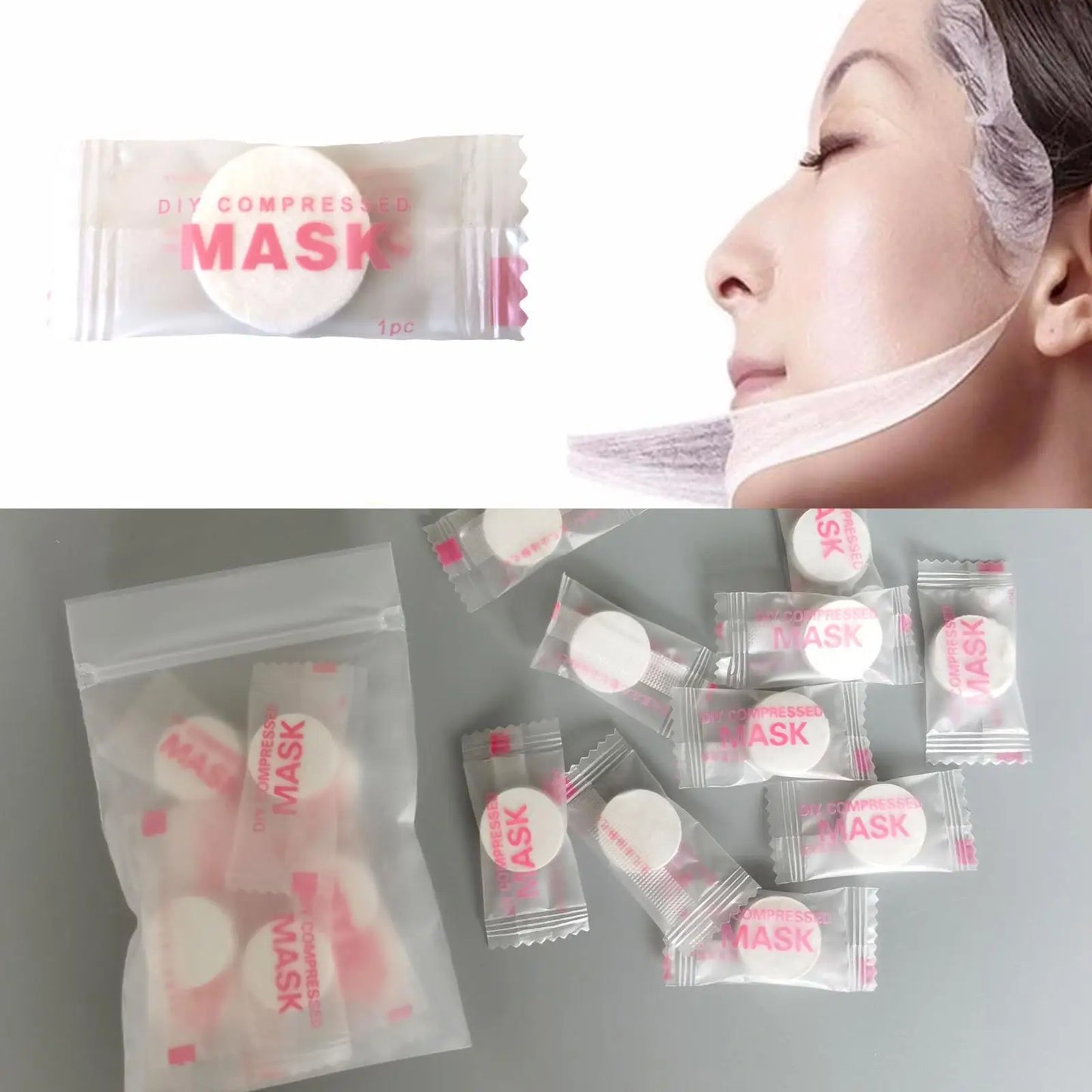 30/50 Stück Komprimierte Einweg-Gesichtsmasken – Tragbare Vliesmasken-Tabletten für DIY-Hautpflege und Gesichtspflege
