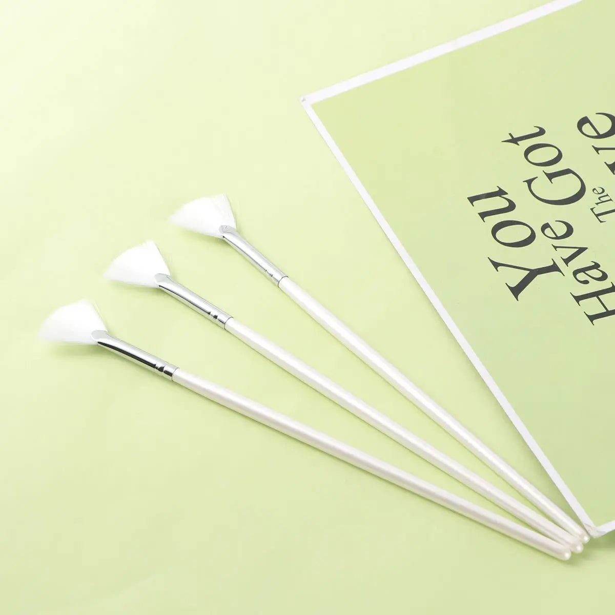 3-teiliges DIY-Gesichtsmasken-Pinsel-Set – Fächerförmige Maskenpinsel für gleichmäßiges Auftragen von Gesichtsmasken und Hautpflege