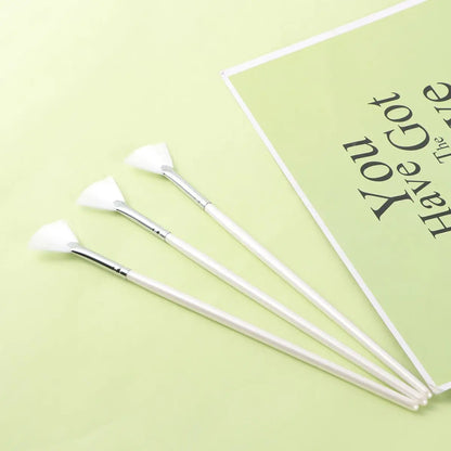 3-teiliges DIY-Gesichtsmasken-Pinsel-Set – Fächerförmige Maskenpinsel für gleichmäßiges Auftragen von Gesichtsmasken und Hautpflege