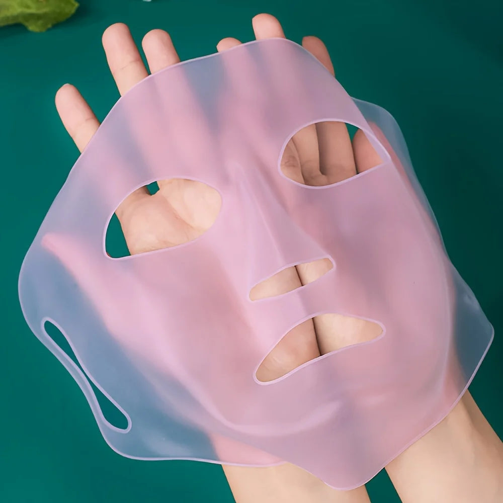1 Stück Silikon-Gesichtsmasken-Abdeckung – Wiederverwendbare Feuchtigkeits-Maskenabdeckung gegen Verdunstung, Gesichtsmaske-Fixierer für die Hautpflege