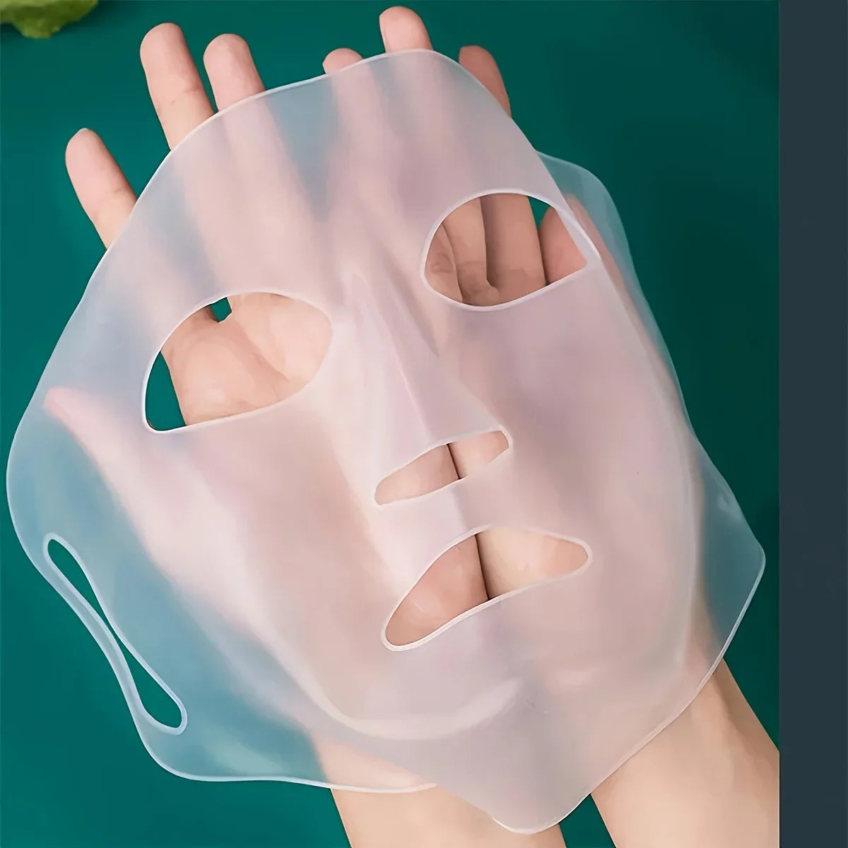 1 Stück Silikon-Gesichtsmasken-Abdeckung – Wiederverwendbare Feuchtigkeits-Maskenabdeckung gegen Verdunstung, Gesichtsmaske-Fixierer für die Hautpflege