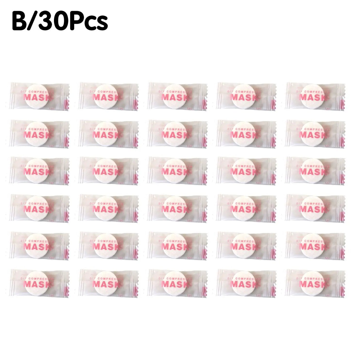 30/50 Stück Komprimierte Einweg-Gesichtsmasken – Tragbare Vliesmasken-Tabletten für DIY-Hautpflege und Gesichtspflege