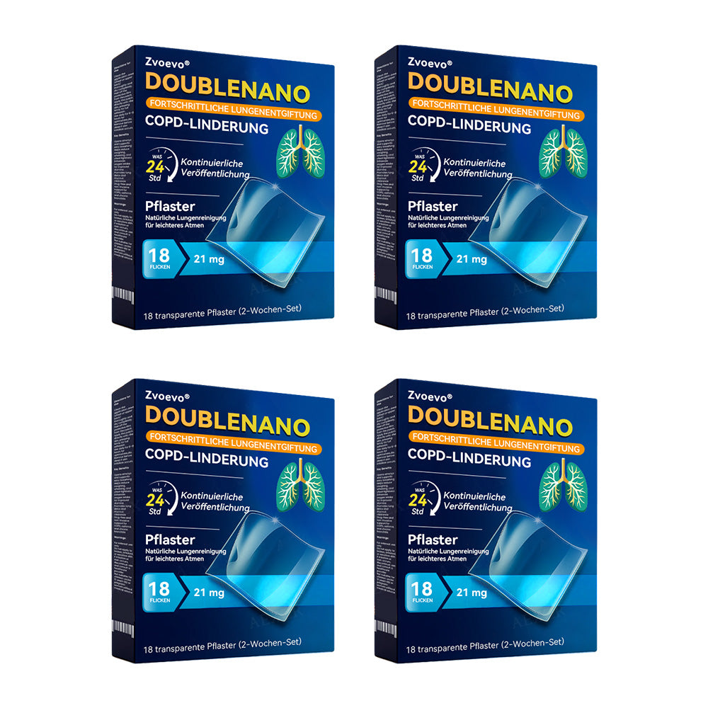 👨‍⚕️🌟Zvoevo® DoubleNano COPD-Linderungspflaster (💝 Gezielte Behandlung bei Husten, Atemnot, Keuchen, Schleim, verstopfter Nase, Bronchitis, Allergiesymptomen und allgemeinen Lungenbeschwerden 🫁)